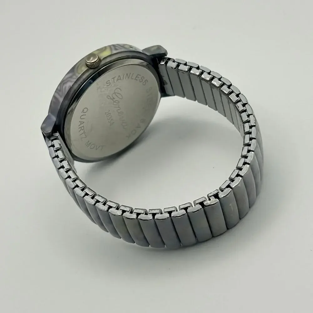 Geneva Pastel Iridescent Watch with Crystal-accented Bezel Working New Battery
